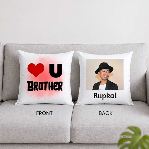 Personalized Love You Brother Photo Cushion SPM-888