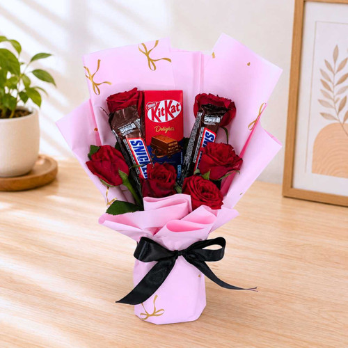 Rose & Chocolate Surprise Bouquet DKG-1633