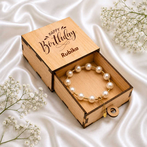Happy Birthday Personalized Jewelry Box With Bracelet WP-58