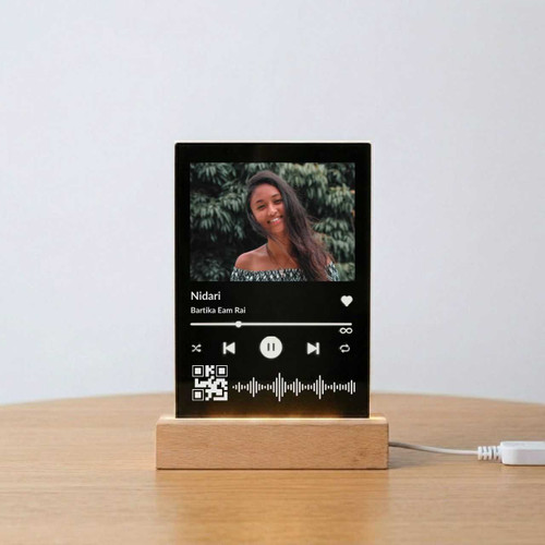 Melody in Light: Custom Photo & Song Acrylic LED Music Display WP-60