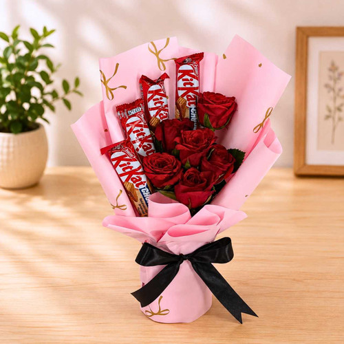 Chunky & Red Rose Bouquet DKG-1634