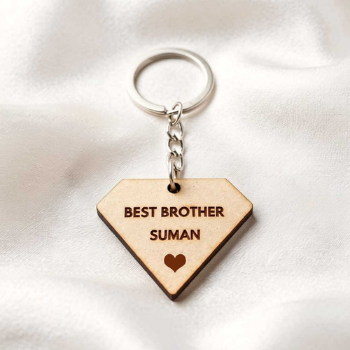 Personalised Best Brother Wooden Keychain SK-3469