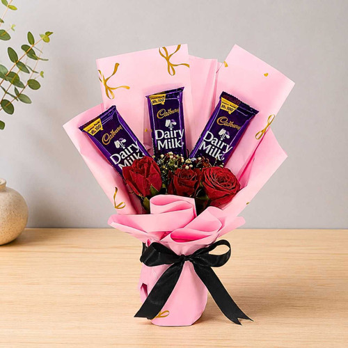 Cadbury Chocolates & Roses Bouquet JNK-7805