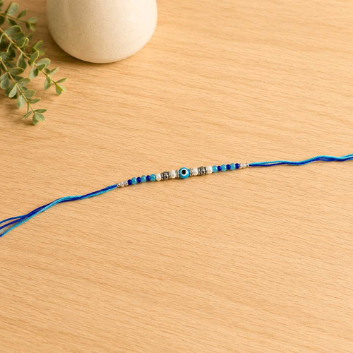 Blue Evil Eye Beaded Rakhi RT-1177