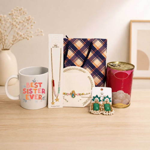 Rakhi, Sweets & Accessories Gift Set DKG-1695