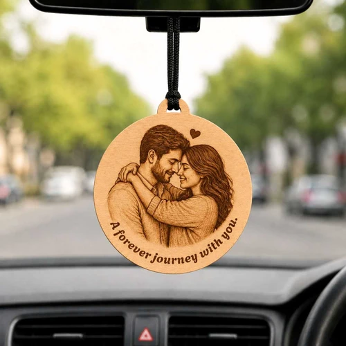 Forever Journey Couple Photo Car Charm WCC-3