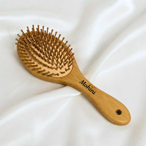 Personalized Wooden Hair Brush with Custom Name CO-08