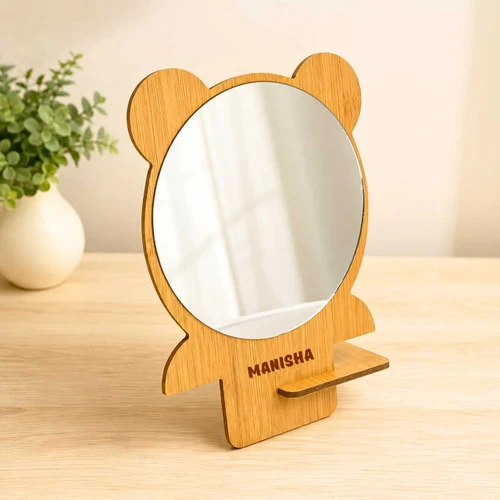 Personalized Wooden Desk Mirror MR-39