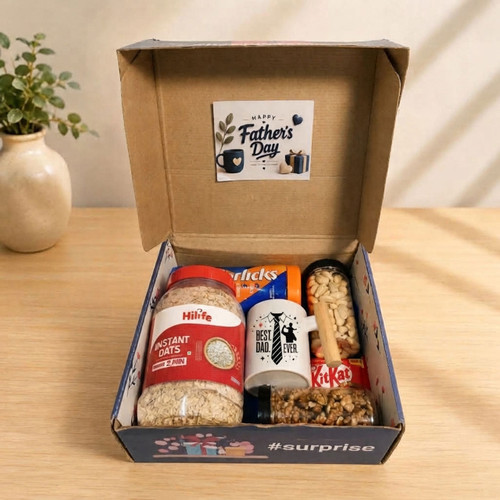 Dad’s Healthy Indulgence & Personalized Mug Gift Box