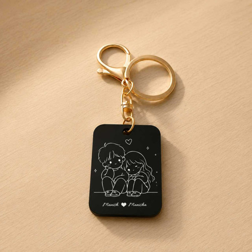 Personalized Acrylic Couple Keychain SK-3526