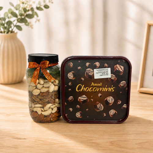 Dry Nuts & Amul Chocolates in a Box