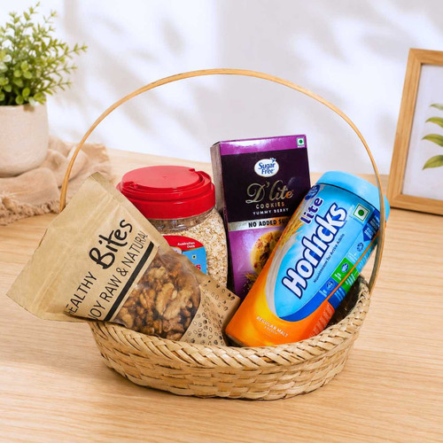 Sugar Free Cookies, Horlicks, Walnut & Oats Gift Set DKG-1769