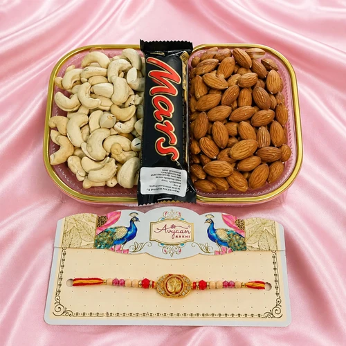Dry Nuts with Chocolate & Rakhi Gift Combo