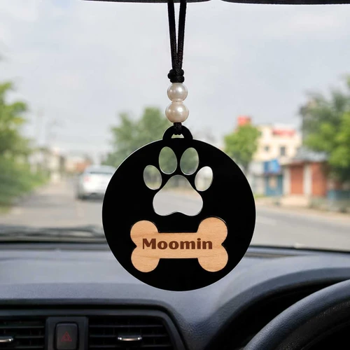 Personalized Pet Wooden Car Charm WP-91