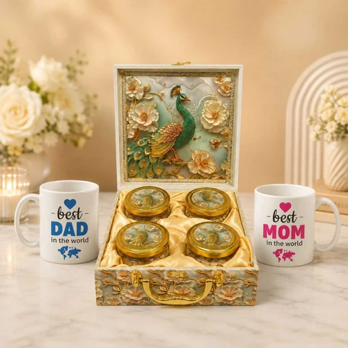 Special Dry Fruits for Mom & Dad with Mug Hamper SK-3567