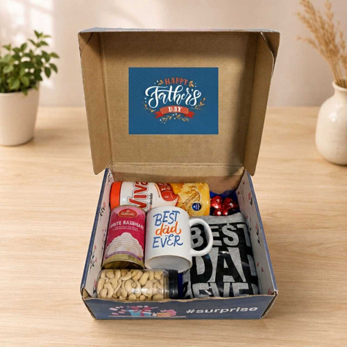 Father's Day Gift Box with T-Shirt, Mug & Rasbhari JNK-7914