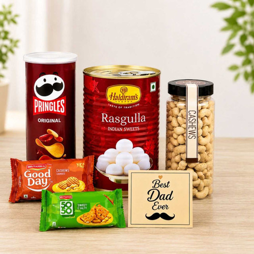 Best Dad Ever Card, Snack & Treats Gift Set DKG-1824