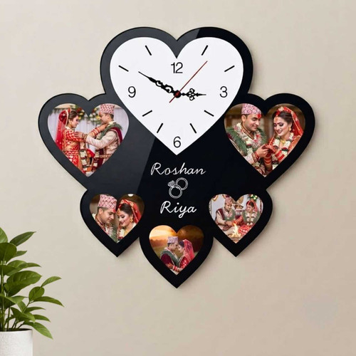 Personalised Acrylic Anniversary Photo Wall Clock WP-166