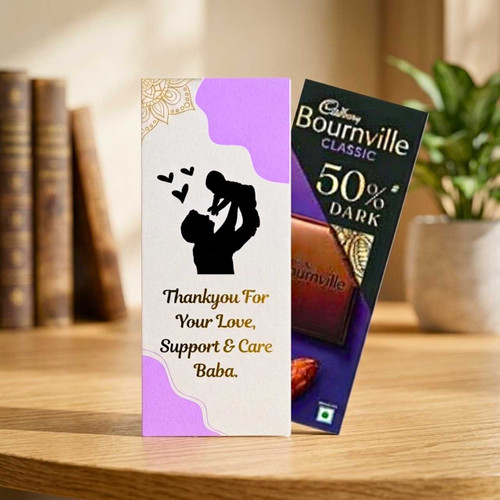 Personalized Chocolate Wrapper With Dark Chocolate Gift -75g SK-3627