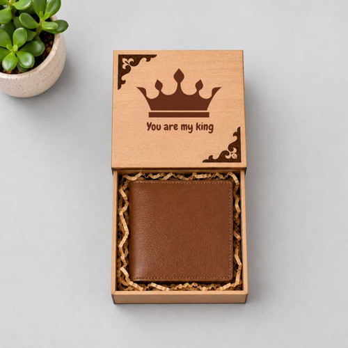 Wallet & Wooden Wallet Cover Box DKG-1888