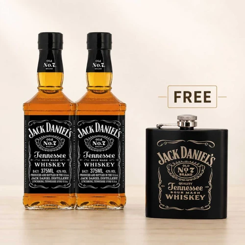 Jack Daniel’s Whiskey Duo with Free Signature Hip Flask SPM-911