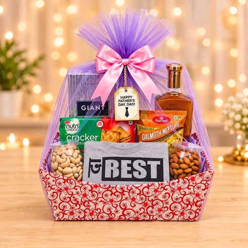 Father’s Day Gift Box with 180ml Whisky, Snacks & Perfume JNK-8030