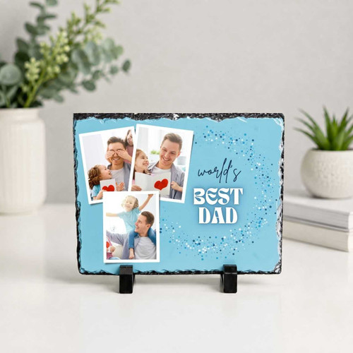 World’s Best Dad Personalized Rock Plaque SK-3714