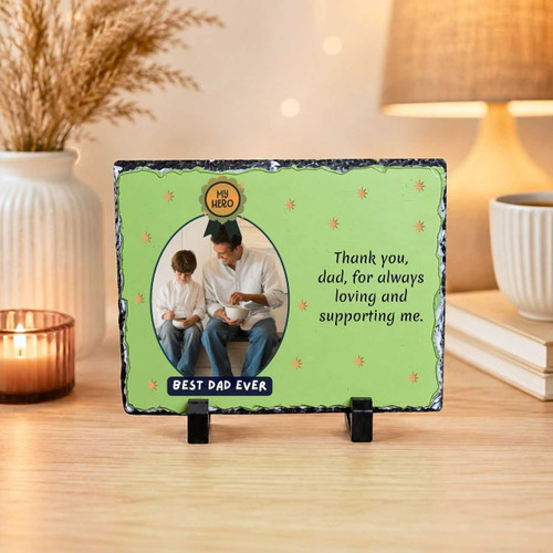 My Hero Best Dad Ever Personalized Rock Plaque SK-3718