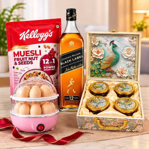 Johnnie Walker Black Label & Dry Fruits Gift Set SK-3732