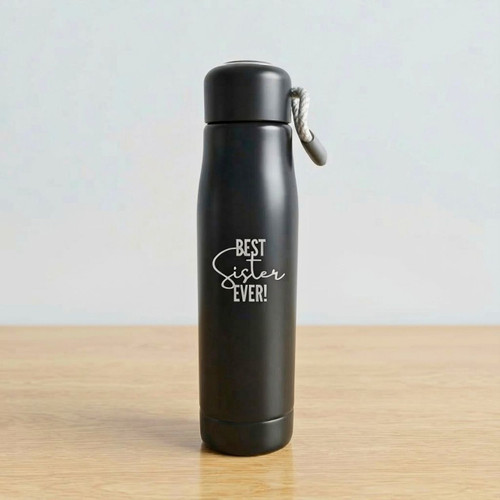 Best Sister Ever Black Insulated Bottle - 550ml SK-3750