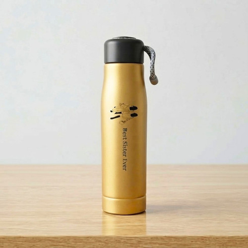 Best Sister Ever Golden Stainless Steel Bottle SK-3769
