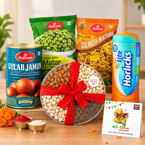 Bada Dashain Delights & Dry Fruits Hamper