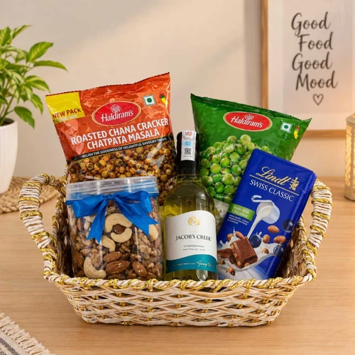 Snacks with White Wine 187ml with Dry Nuts JNK-8109