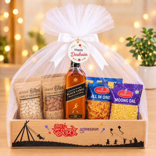Dashain Gift Box with 200ml Whisky & Snacks JNK-8112