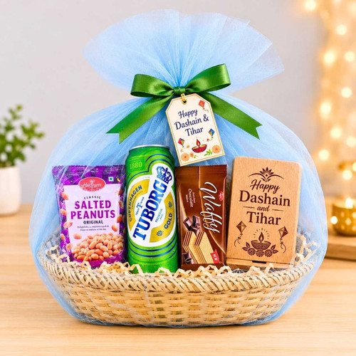 Festive Bites & Refreshing Celebration Basket DH-92