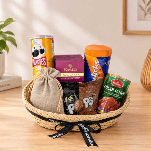 Tea, Nuts & Traditional Treats Gift Box DKG-1995