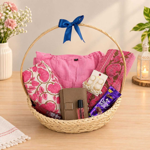 Kurta Set with Accessories Gift Basket JNK-8142