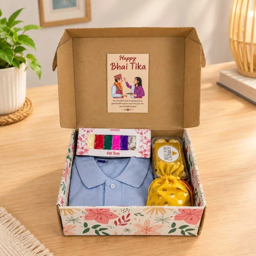 Bhai Tika Treats & T-Shirt Gift Hamper DKG-2026