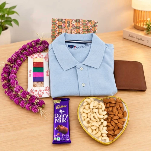 Bhai Tika Special Gift Set with Wallet & T-Shirt DKG-2029