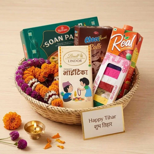 Tihar Mala, Chocolate & Juice Gift Set DKG-2032