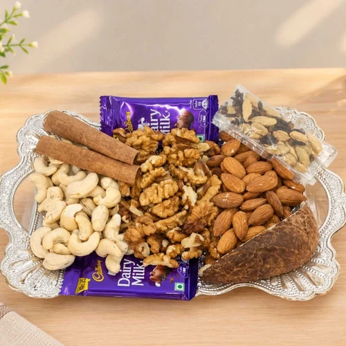 Festive Bhai Masala Dry Nuts Tray JNK-8163