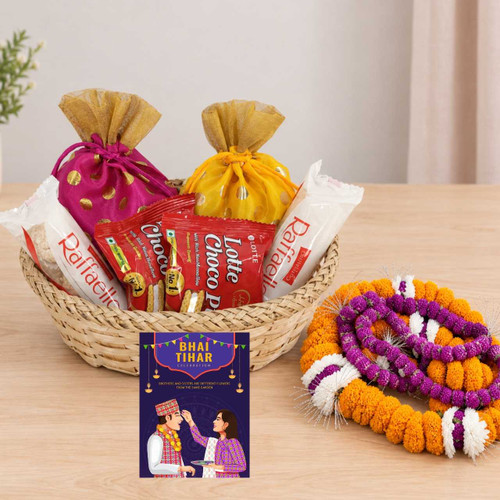 Bhai Tihar Sweet & Dry Fruit Hamper DKG-2037
