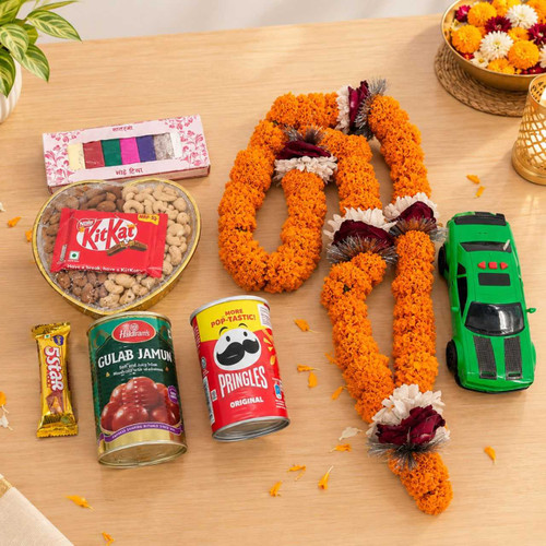 Bhai Tika Gift for Kids with Car Toy & Snacks JNK-8185