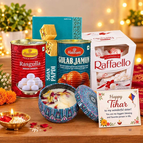 Candle, Sweets & Chocolate Gift Set DKG-2118