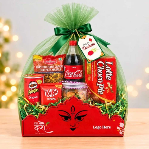 Dashain Snack Joy Hamper In Wooden Durga Box DH-192