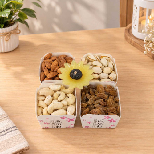 Dry Nuts Treats & Sunflower Candle Set SPM-929
