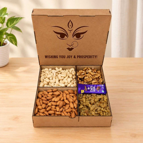 Joy & Prosperity Dry Fruit & Chocolate Festive Gift Box SK-3883