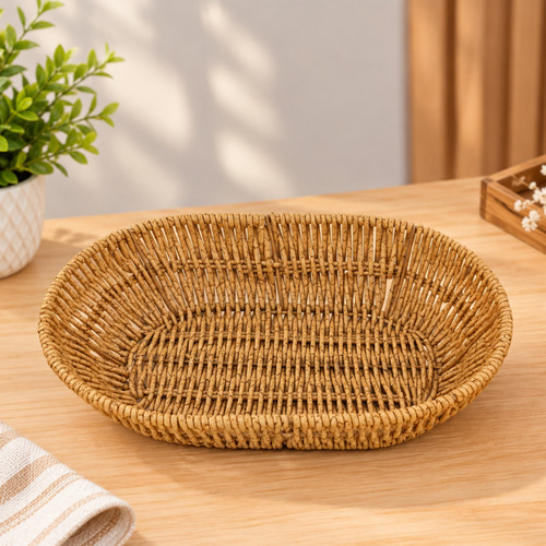 Handwoven Oval Wicker Basket- Small Size (2-4 Items)