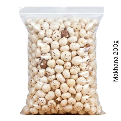 Makhana in Transparent Resealable Pouch-200g