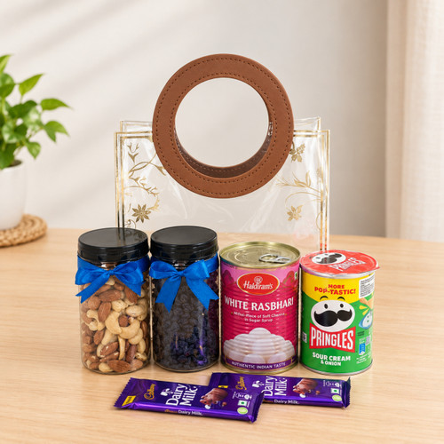 Dry Nuts, Sweets, Snacks & Chocolates Gift Bag